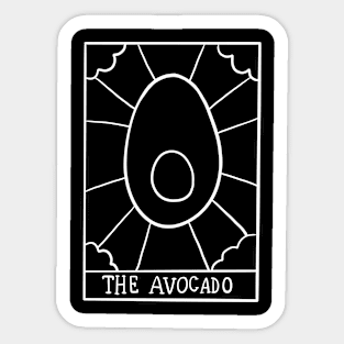 Avocado Tarot Card Sticker